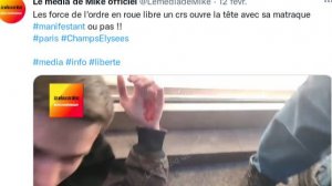 12.1Les force de lordre en roue libre un crs ouvre la tête avec sa matraque manifestant ou pas