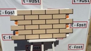 Мраморная термопанель «Шов Ral 8017, Кирпич Ral 1015»
