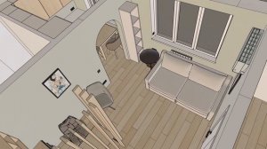 Планировочные решения квартиры под сдачу в Марфино - демонстрация в Планоплане