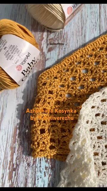 Ажурная косынка крючком #nataliverezhu #30косынок смотреть онлайн