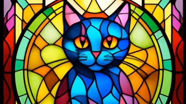 Витражные кошки 🐱😸😻🐱🐈 #ASMR #АСМР #кошки #антистресс смотреть онлайн