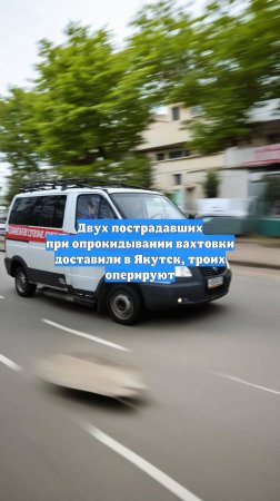 Двух пострадавших при опрокидывании вахтовки доставили в Якутск, троих оперируют