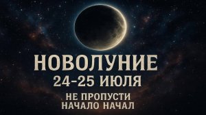 🌑 Новолуние 24–25 июля: сильная перезагрузка для всех знаков!