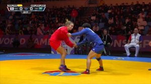 LUKANINA (FIAS 1) vs ALMUKHANBETOVA (KAZ). World SAMBO Championships Astana 2024
