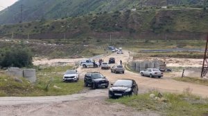 Момент схода селевого потока в Кабардино-Балкарии