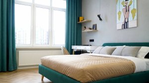 Бюджетный и интересный дизайн однушки для сдачи в аренду!