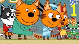 Три кота. Монстр трак. Гонки. Мультфильм игра