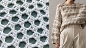 Красивая сетка спицами а-ля Кучинелли