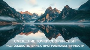 РАСТОЖДЕСТВЛЕНИЕ С ПРОГРАММАМИ ЛИЧНОСТИ, СМЕЩЕНИЕ ТОЧКИ СБОРКИ СЕБЯ