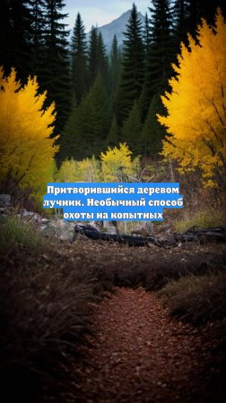 Притворившийся деревом лучник. Необычный способ охоты на копытных
