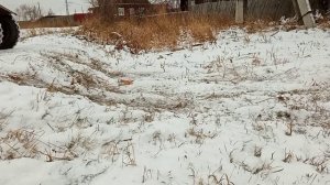 Самодельный минитрактор классика 4х4.Первый снег