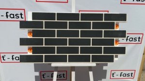 Мраморная термопанель «Шов Ral 9010, Кирпич Ral 7024»