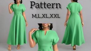 Моделирование выкройки красивого летнего платья макси (для начинающих) 👗✂️
