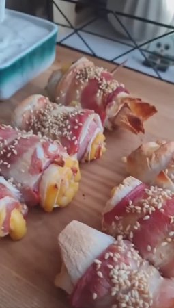 🥓 Рулетики с беконом
#закуски #ужины