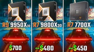 RYZEN 9 9950X3D vs RYZEN 7 9800X3D vs RYZEN 7 7700X | Test in 6 Games