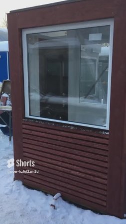 Пост охраны размеры 1,6х1,6х2,5м стиль «Эко» снаружи бруски лиственницы