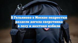 В Гольяново в Москве подростки раздели догола сверстника в лесу и жестоко избили