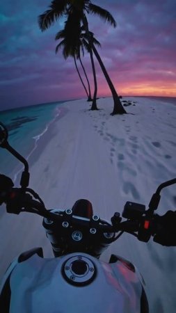 No turns. No noise. Just forward. 🏍️🌴