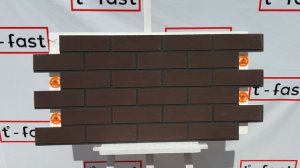 Мраморная термопанель «Шов RAl 7021, Кирпич Ral 8017»