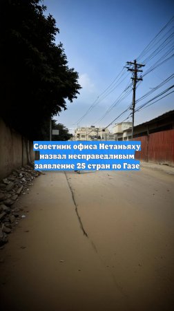 Советник офиса Нетаньяху назвал несправедливым заявление 25 стран по Газе