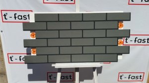 Мраморная термопанель «Шов RAl 7021, Кирпич Ral 7033»
