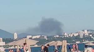 пожар в Сочи и обстановка на пляже