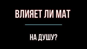 Влияет ли мат на душу. Вячеслав Рубский.