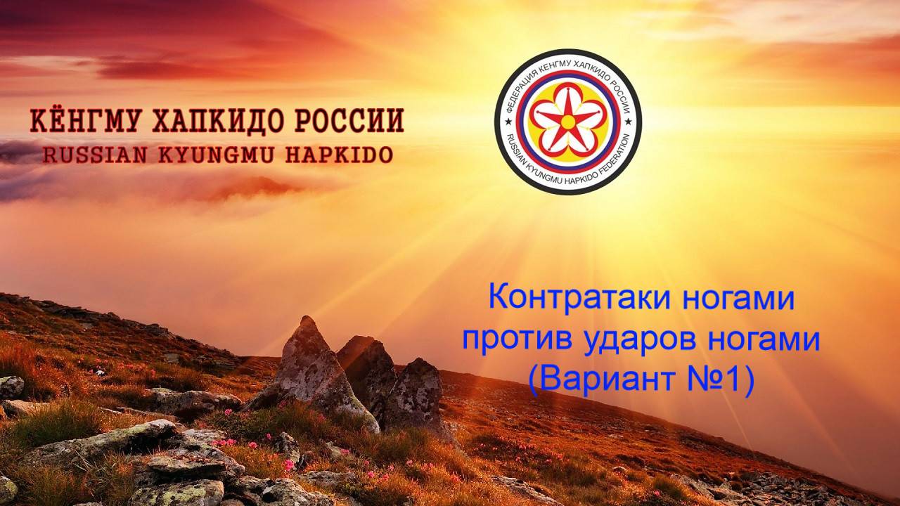 Кёнгму Хапкидо. Контратаки ногами против ударов ногами. (Вариант №1)