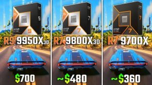 RYZEN 9 9950X3D vs RYZEN 7 9800X3D vs RYZEN 7 9700X | Test in 6 Games
