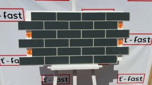 Мраморная термопанель «Шов Ral 7038, Кирпич Ral 7026»
