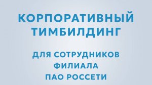 Корпоративный тимбилдинг для сотрудников Филиала ПАО Россети