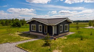 Дом из клееного бруса 97м2 на берегу Вуоксы в поселке "Тихая пристань"