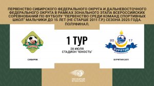 "Сибиряк" - "Бурятия 2011". Первенство СФО и ДФО среди юношей до 15 лет. Полуфинал.