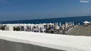 Сочи Сириус Имеретинка пляж Рэдиссон сегодня 23 июля 2025. Море и погода в Сочи сейчас