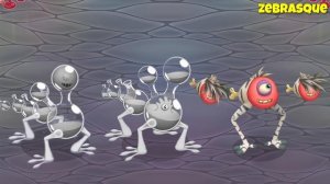 All Island Ethereal workshop And Raw Zebra Monsters -  Comparison ~ My Singing Monsters