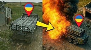 Прямое попадание дрона по украинской ракетной установке — редкие кадры с поля боя.
