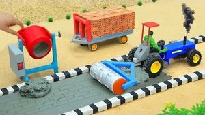 Самодельный мини–трактор и дорожный каток - Научный проект по строительству бетонных дорог