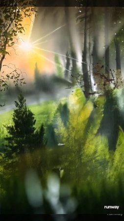 Иногда интересно "оживить" акварель.
