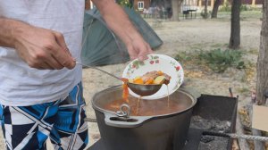 Самый вкусный «шулюм» в казане на костре