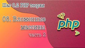 08. Вложенные массивы в PHP часть 2. Практика вывода многомерного массива на страницу браузера.