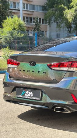 Оклейка кузова цветной полиуретановой пленкой и антихром - Hyundai Sonata