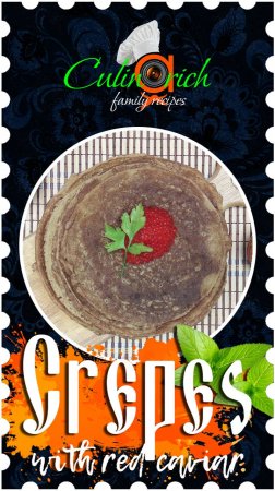 Crepes with caviar, the same one * - right recipe from «Culinarich»