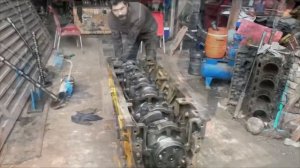 Komatsu D355 восстановление двигателя бульдозера