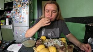 Бешбармак. Мукбанг. Домашняя еда.