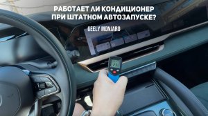 Проверяем работает ли кондиционер при штатном автозапуске с ключа? Джили Монжаро / Geely Monjaro