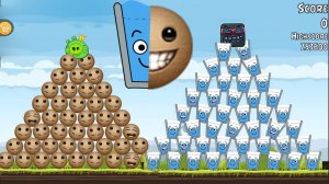 9999 Happy Glass против 9999 Kick The Buddy | Red Ball 4 в Angry Birds 🎮🔥