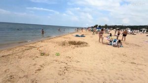 Голубицкая Азовское море Центральный пляж сегодня 23 июля 2025. Погода в Голубицкой сейчас.