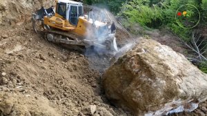 😱😮 Удаление камней бульдозером LIEBHERR #бульдозер #бульдозер #рабочая техника liebherr#komatsu