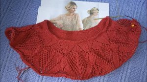 Круглая Ажурная кокетка - 2 часть по 2 схеме