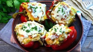 ПЕРЕЦ, ФАРШИРОВАННЫЙ КАРТОШКОЙ И МЯСОМ